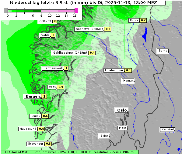 Niederschlag, 18. 11. 2025