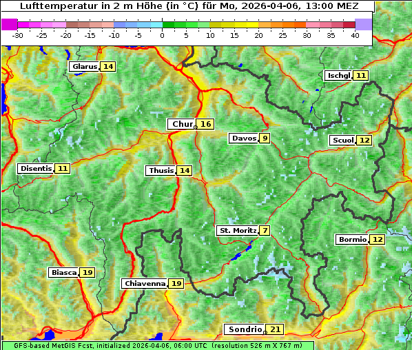 Temperatur, 6. 4. 2026