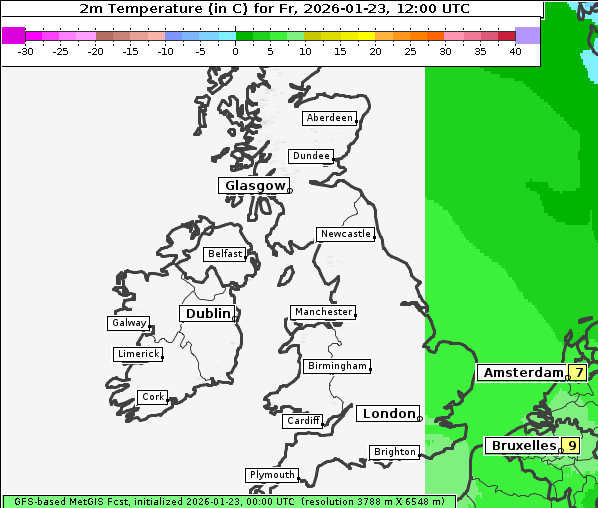 Temperatur, 23. 1. 2026