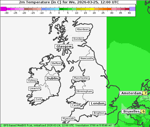 Temperatur, 25. 3. 2026