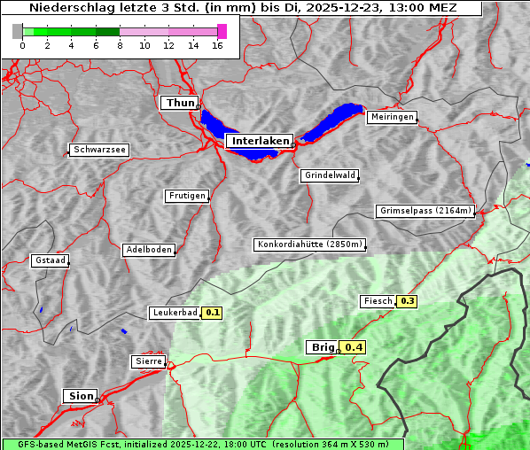 Niederschlag, 23. 12. 2025
