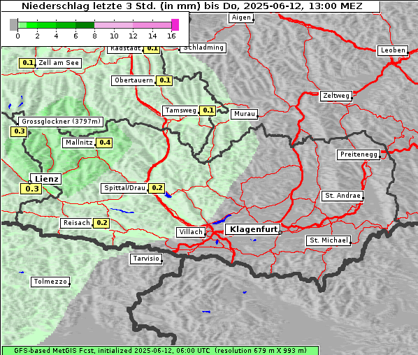 Niederschlag, 12. 6. 2025