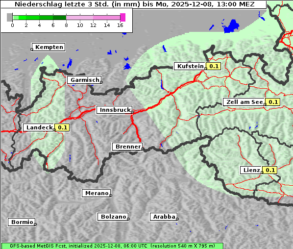 Niederschlag, 8. 12. 2025