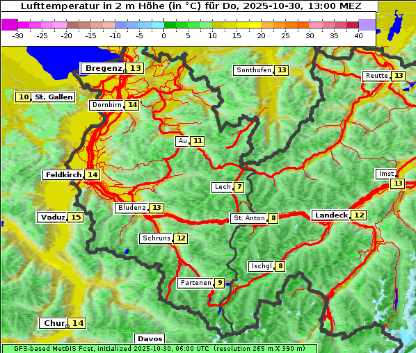 Temperatur, 30. 10. 2025