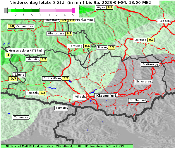 Niederschlag, 4. 4. 2026