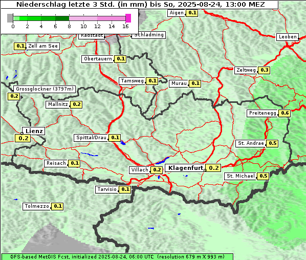 Niederschlag, 24. 8. 2025