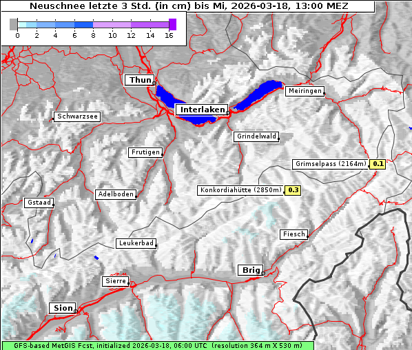 Neuschnee, 18. 3. 2026