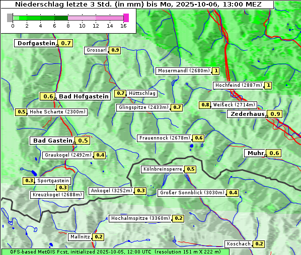 Niederschlag, 6. 10. 2025