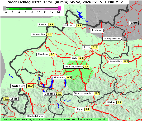 Niederschlag, 15. 2. 2026
