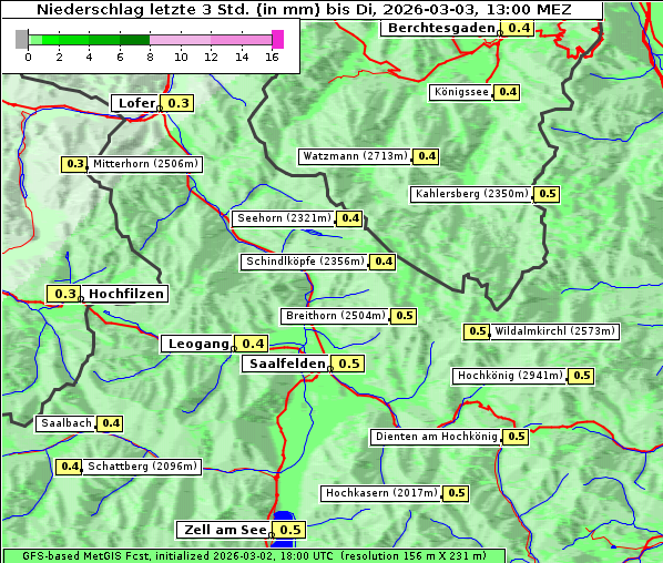 Niederschlag, 3. 3. 2026