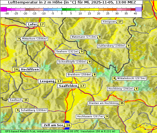 Temperatur, 5. 11. 2025
