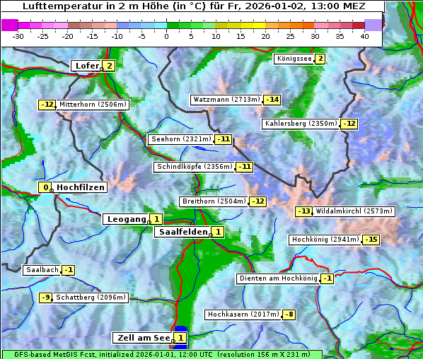 Temperatur, 2. 1. 2026