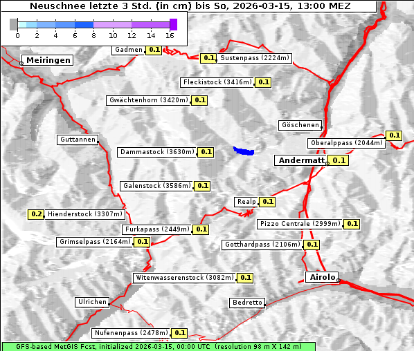 Neuschnee, 15. 3. 2026