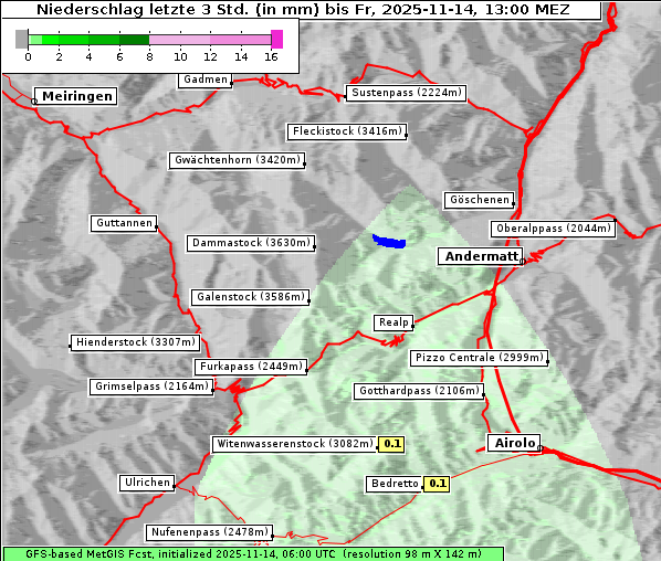 Niederschlag, 14. 11. 2025