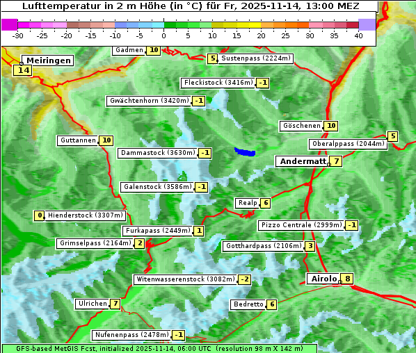 Temperatur, 14. 11. 2025