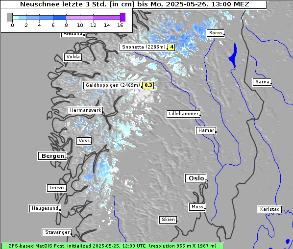 Neuschnee, 26. 5. 2025