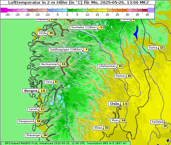 Temperatur, 26. 5. 2025
