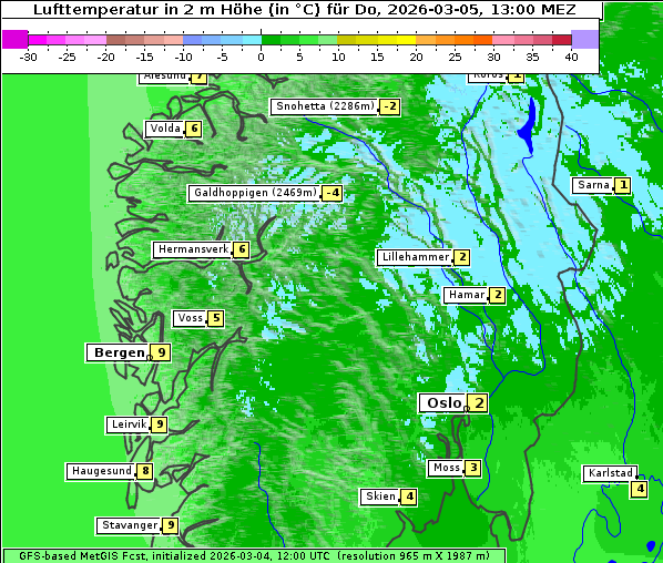 Temperatur, 5. 3. 2026