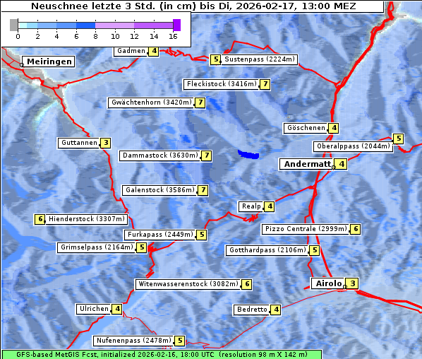 Neuschnee, 17. 2. 2026