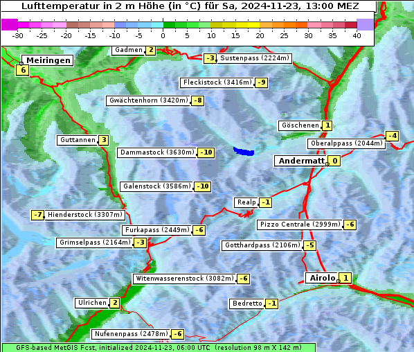 Temperatur, 23. 11. 2024