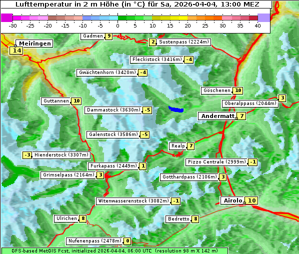 Temperatur, 4. 4. 2026