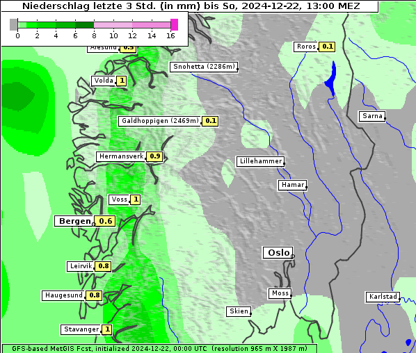 Niederschlag, 22. 12. 2024