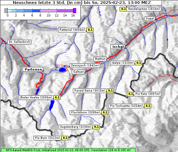 Neuschnee, 23. 2. 2025