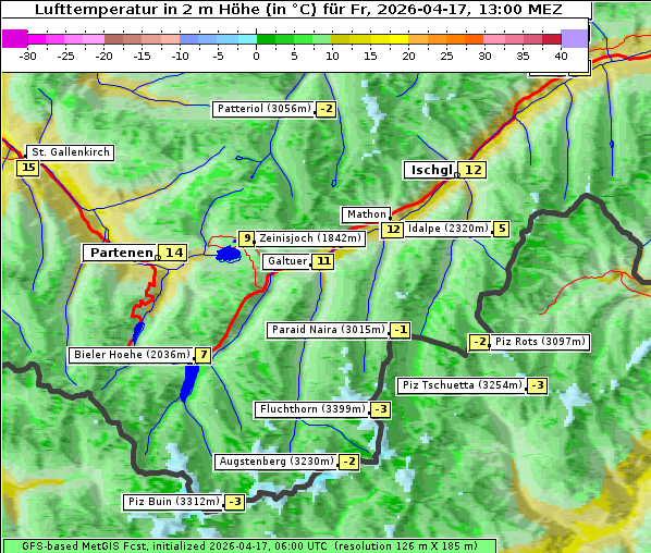 Temperatur, 17. 4. 2026