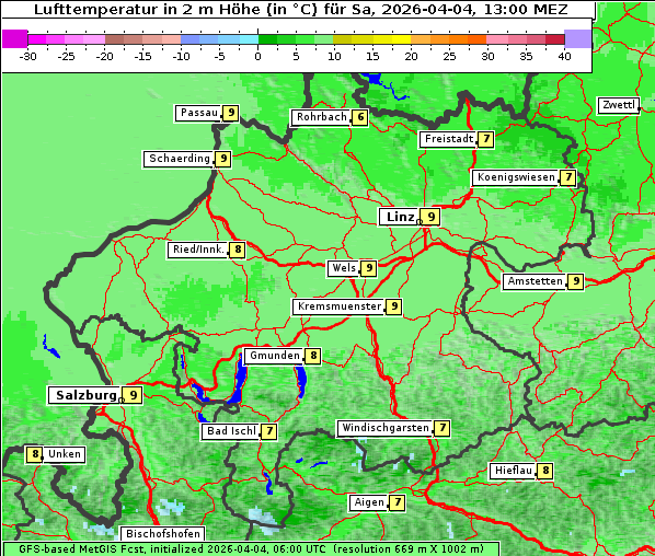 Temperatur, 4. 4. 2026