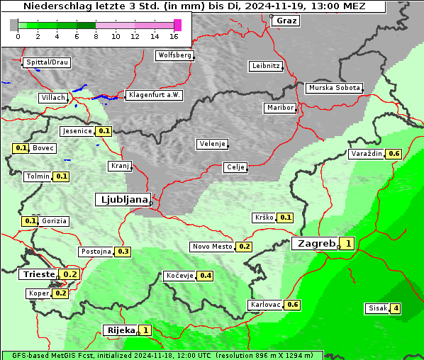 Niederschlag, 19. 11. 2024