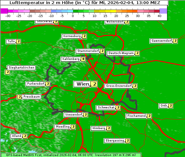 Temperatur, 4. 2. 2026