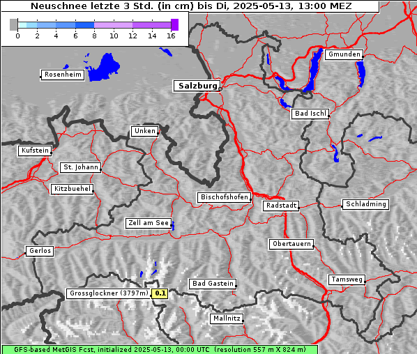 Neuschnee, 13. 5. 2025