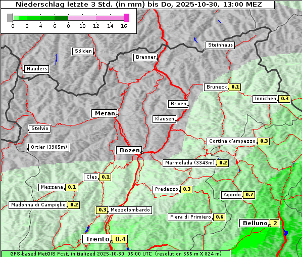 Niederschlag, 30. 10. 2025