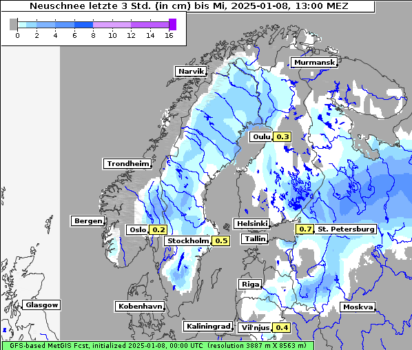 Neuschnee, 8. 1. 2025