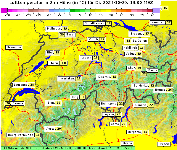 Temperatur, 29. 10. 2024