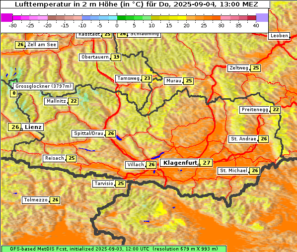Temperatur, 4. 9. 2025