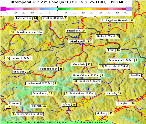 Temperatur, 1. 11. 2025