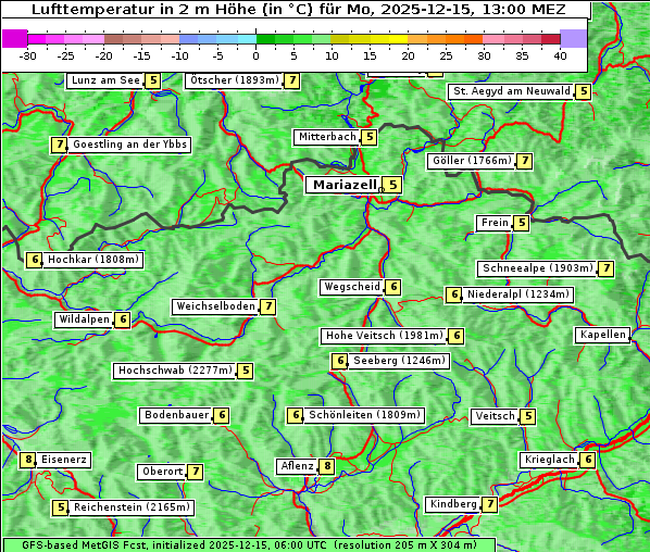 Temperatur, 15. 12. 2025