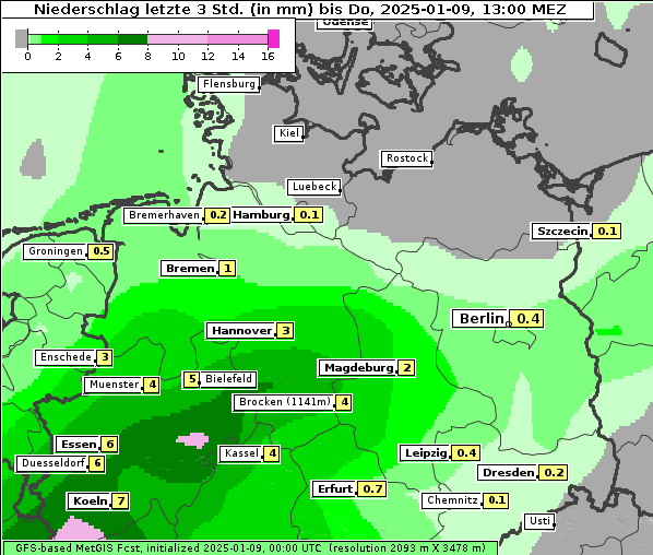 Niederschlag, 9. 1. 2025