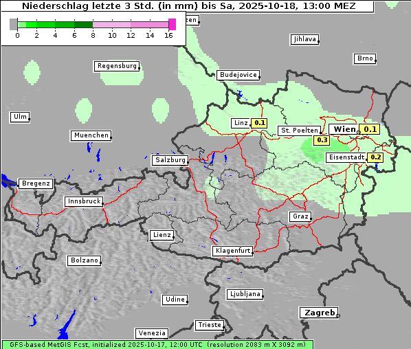 Niederschlag, 18. 10. 2025