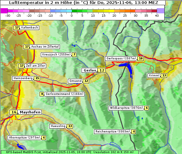 Temperatur, 6. 11. 2025