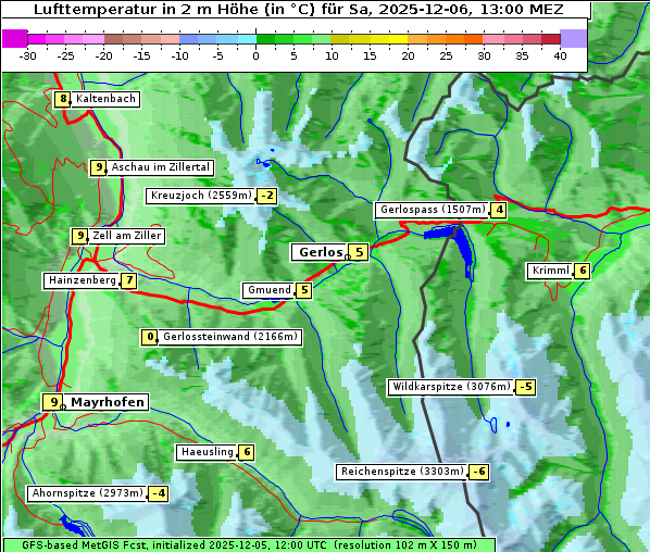 Temperatur, 6. 12. 2025
