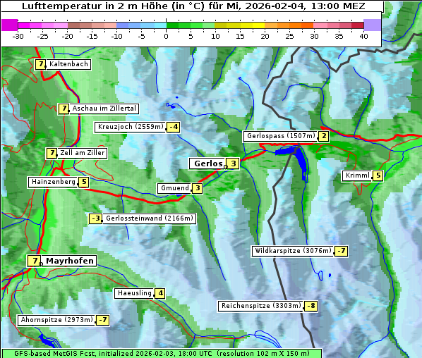 Temperatur, 4. 2. 2026