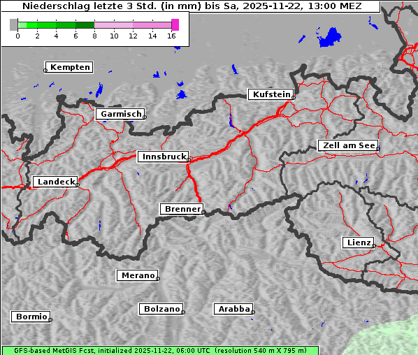 Niederschlag, 22. 11. 2025