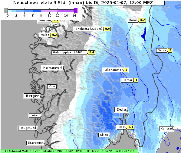 Neuschnee, 7. 1. 2025