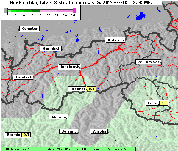 Niederschlag, 10. 3. 2026