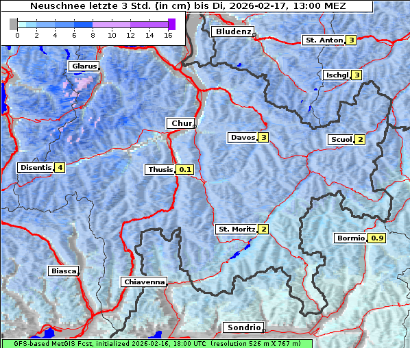 Neuschnee, 17. 2. 2026