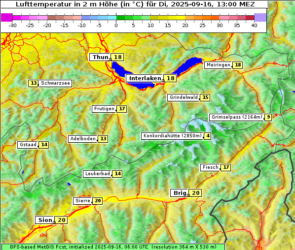 Temperatur, 16. 9. 2025