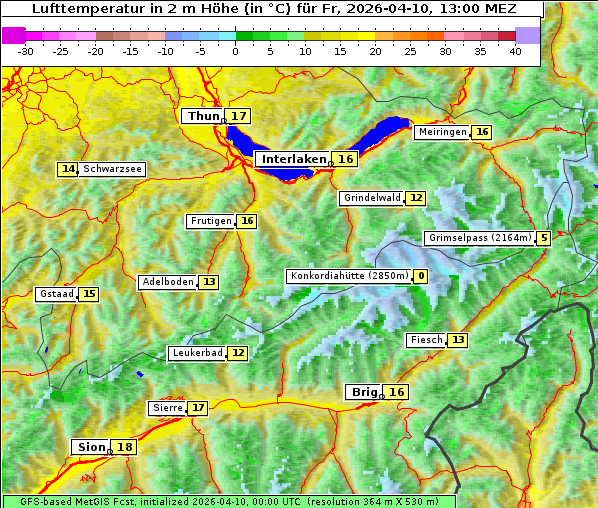 Temperatur, 10. 4. 2026