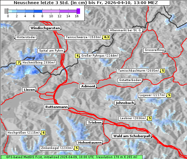 Neuschnee, 10. 4. 2026